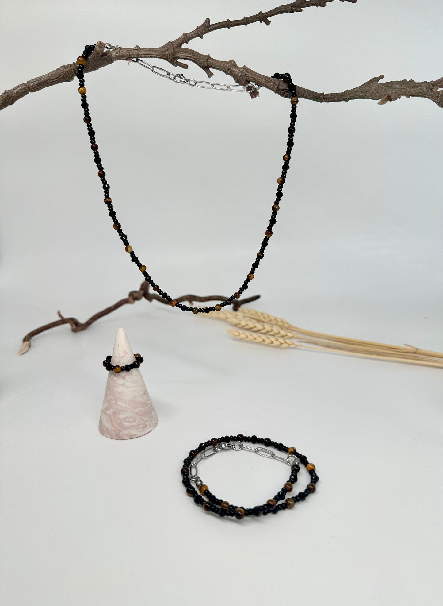 Schmuckset mit Heilsteinen Männerkollektion