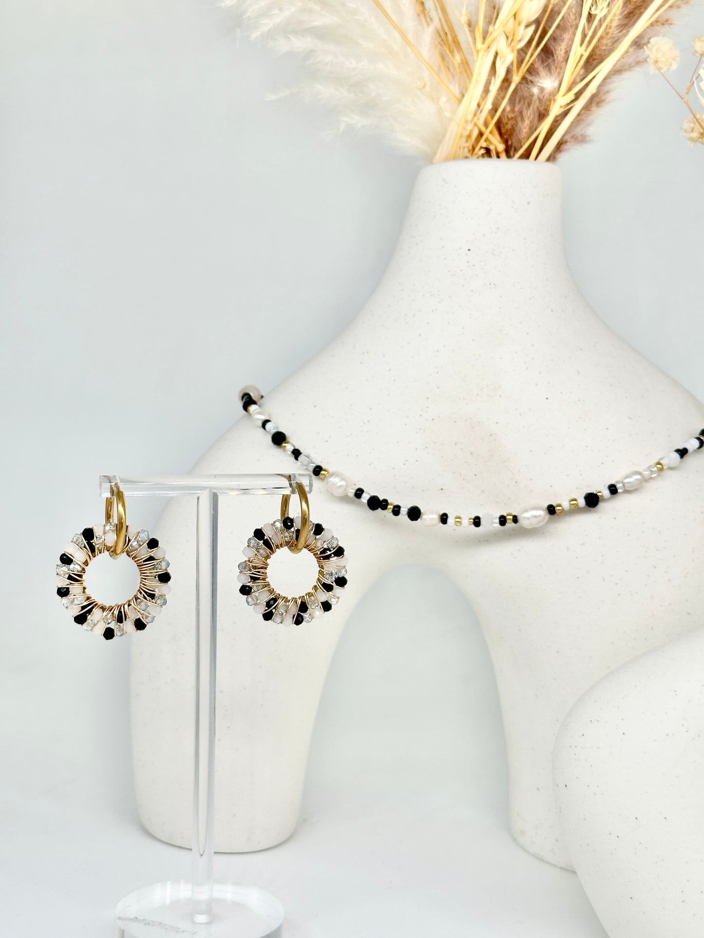 Creolen mit bunten Glasperlen - in verschiedenen Farben