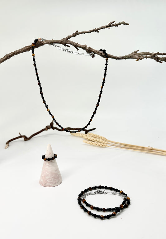Schmuckset mit Heilsteinen Männerkollektion