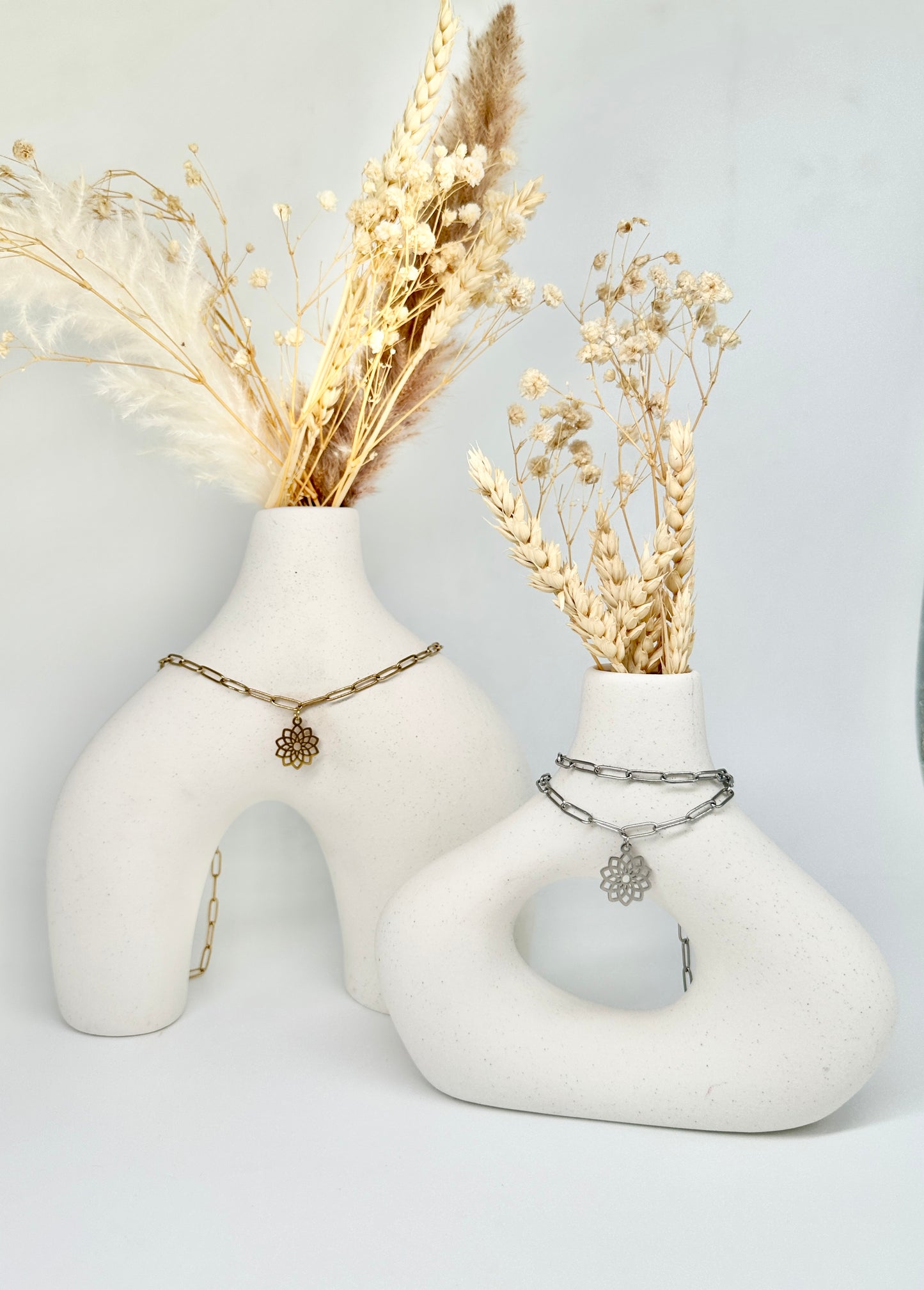 Fine necklace with cherry flower pendant