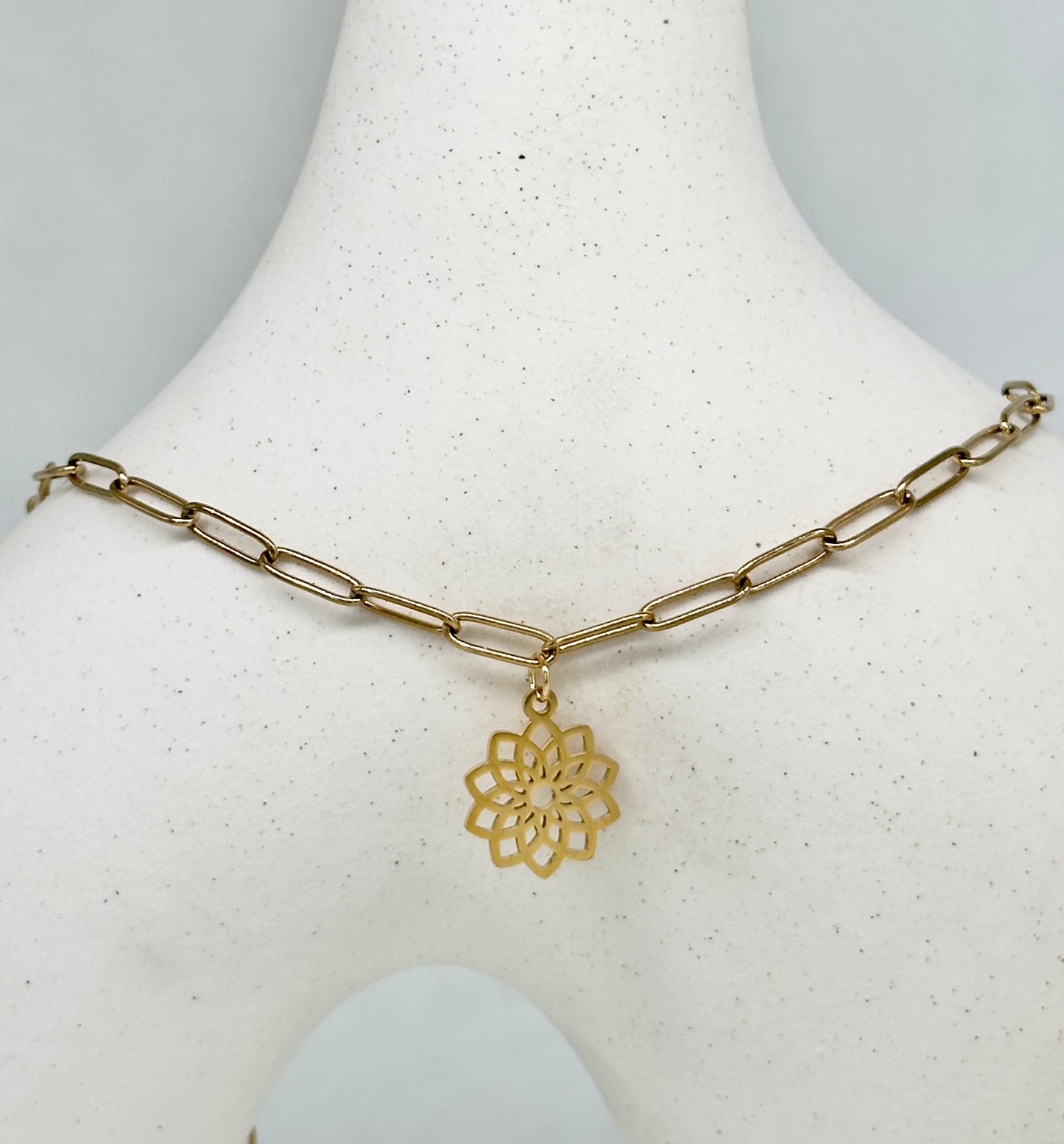 Fine necklace with cherry flower pendant