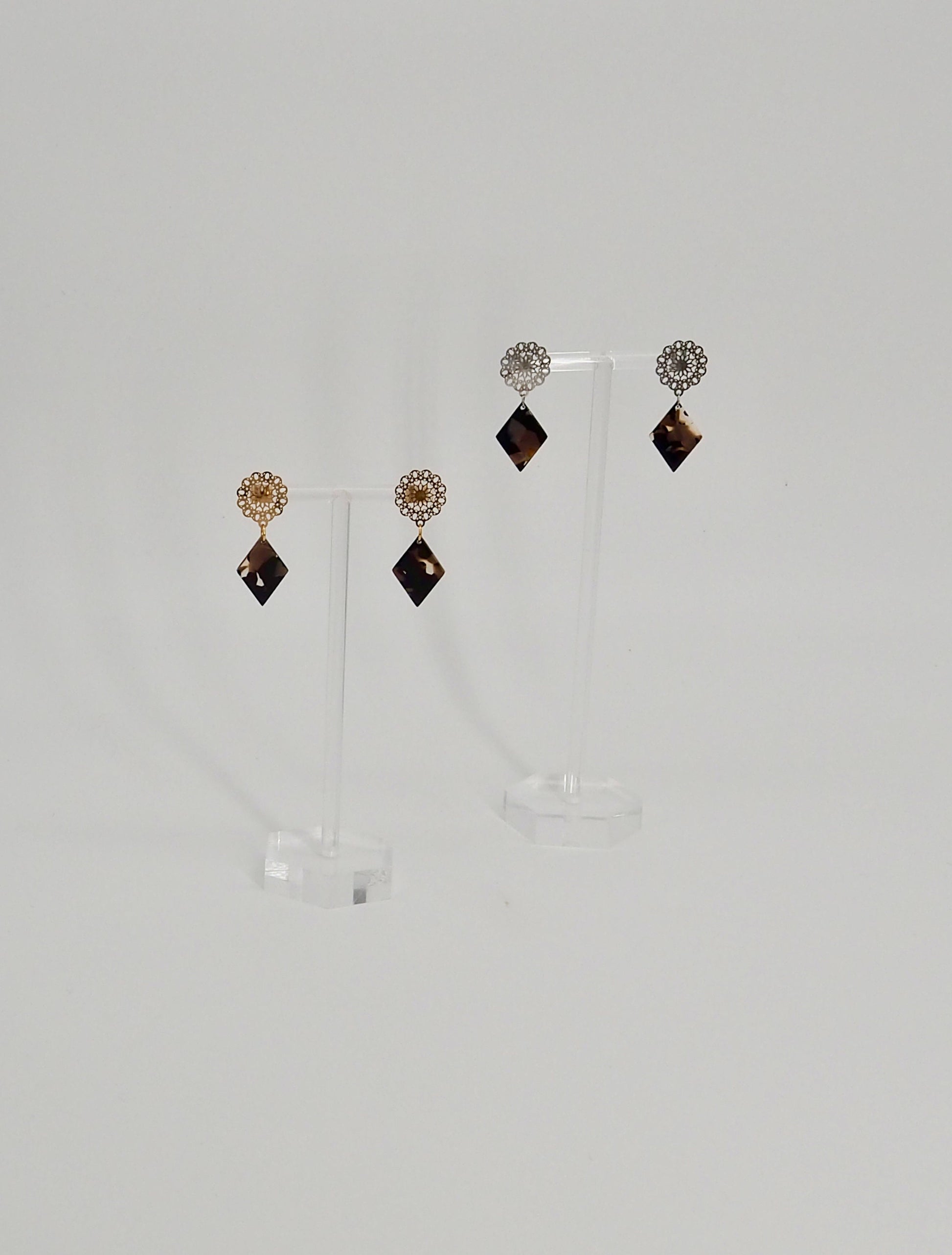 Ohrstecker Lebensblume silber