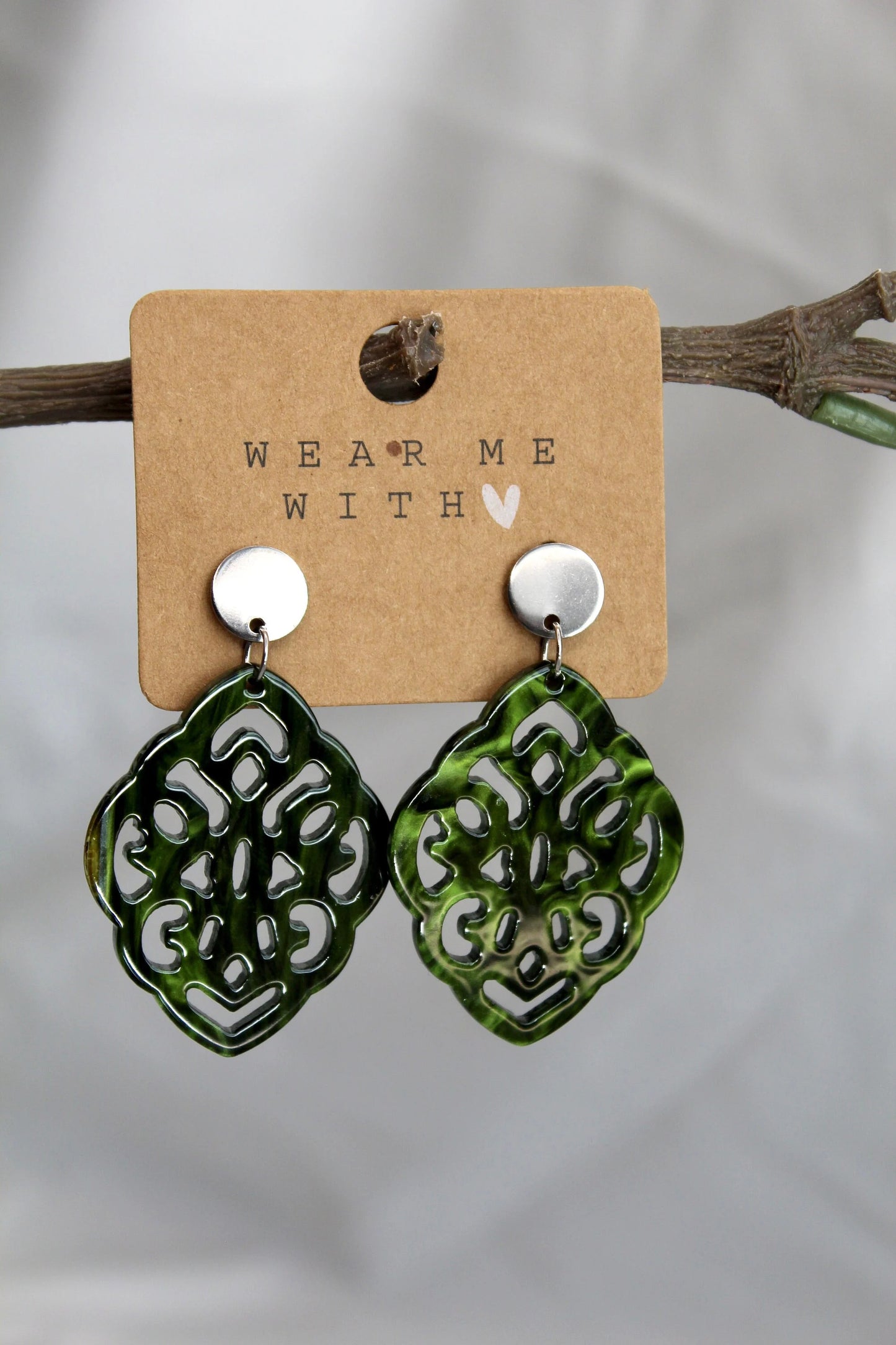 Ohrstecker Plättchen Silber