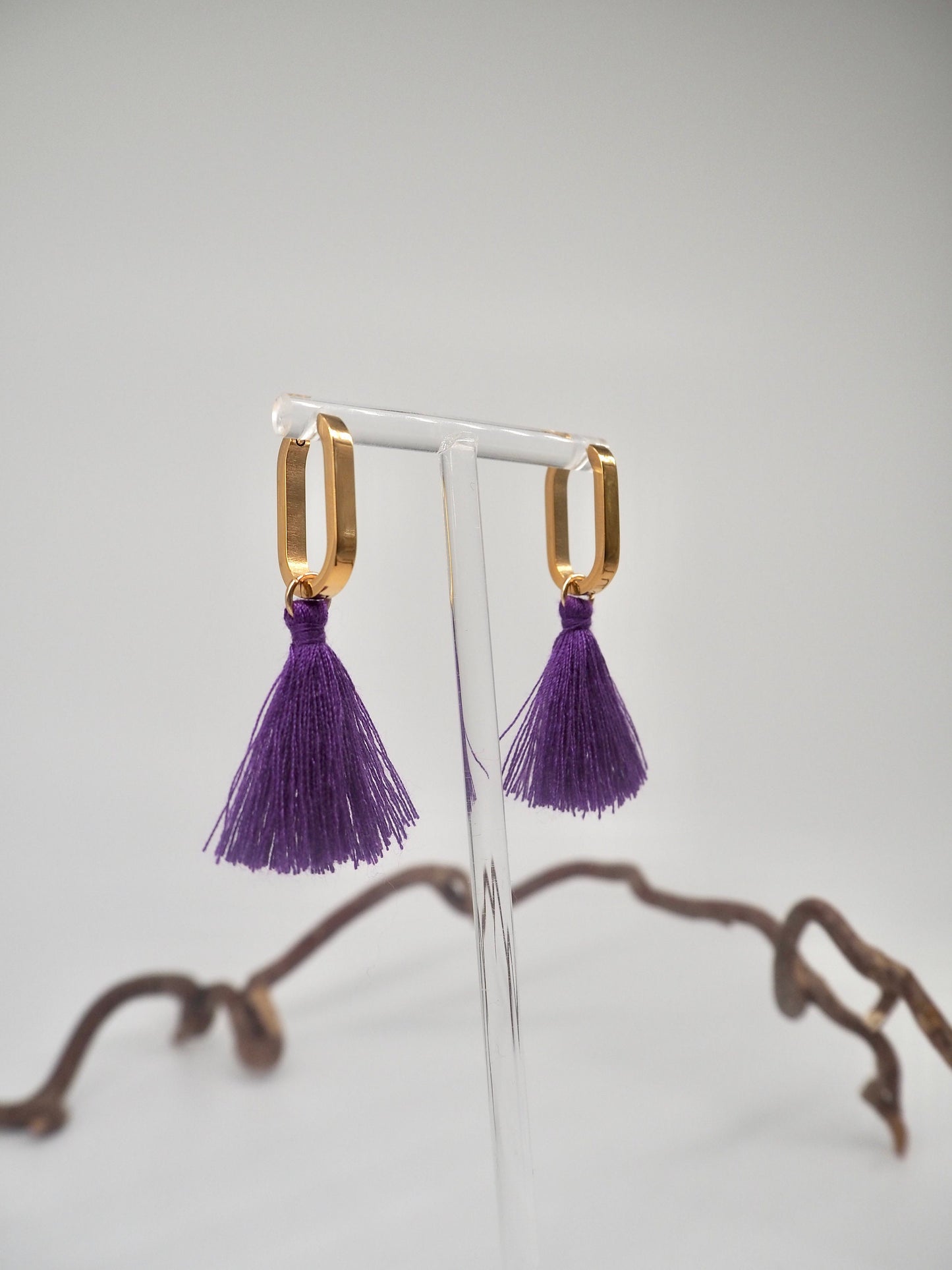 Creolen mit bunter Quaste - in verschiedenen Farben