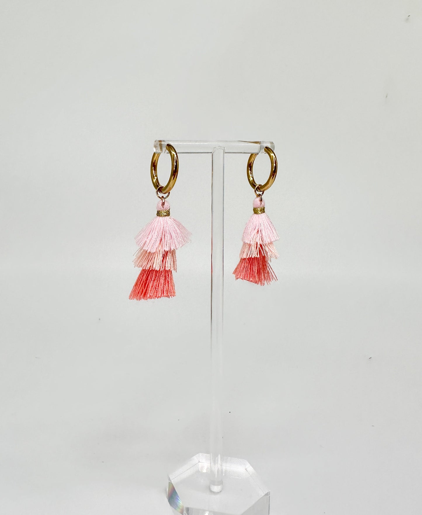 Creolen mit dreifärbiger Quaste - in verschiedenen Farben